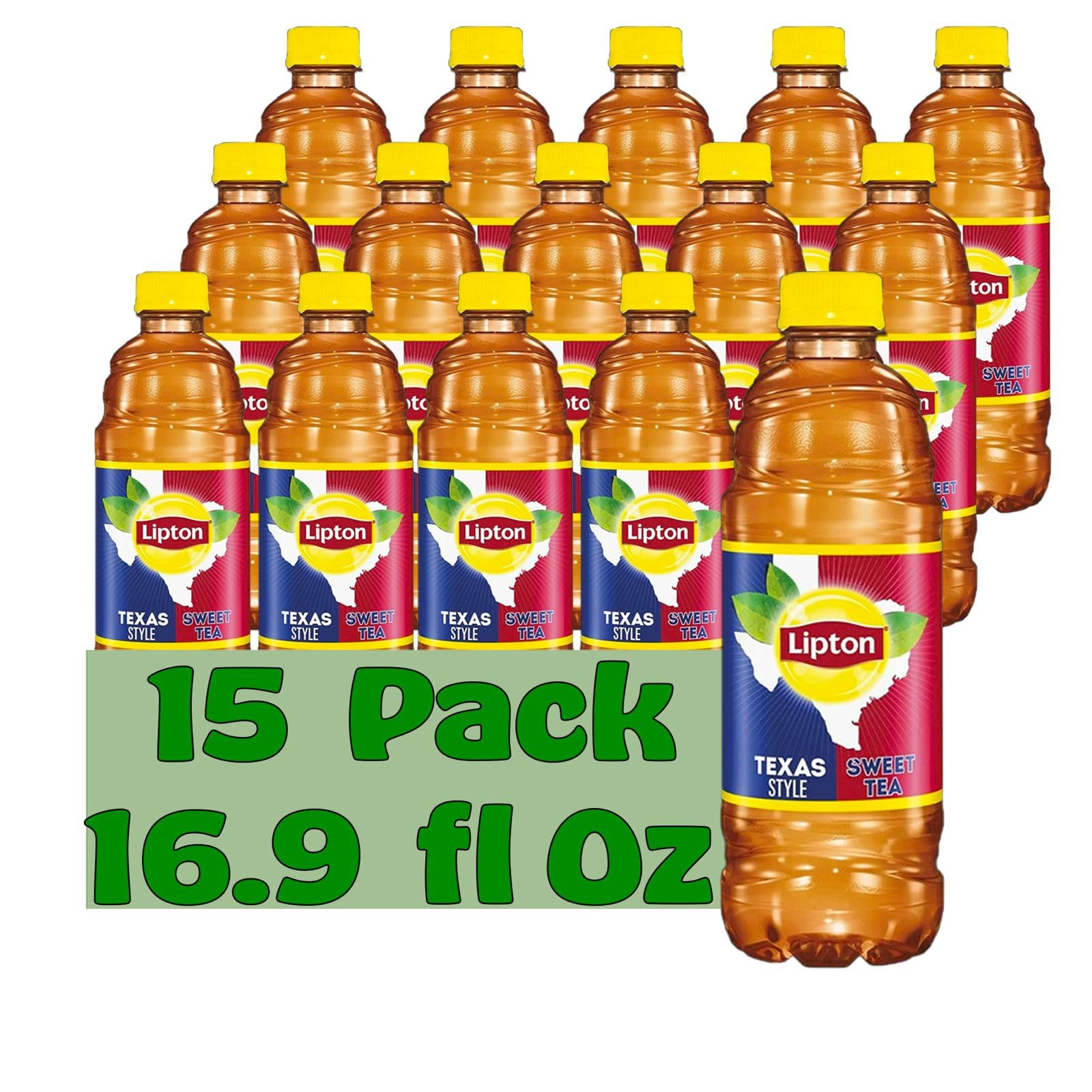 LiptonTexas Style Iced Tea 16.9 fl oz Plastic Bottles 15 pack