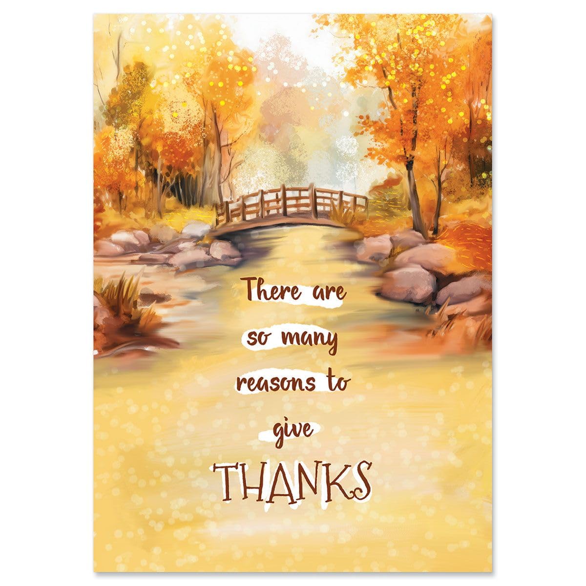 Current - Many Reasons Thanksgiving Cards Holiday Card Pack, Set of 8 Large 5 x 7-Inch Cards, Envelopes Included