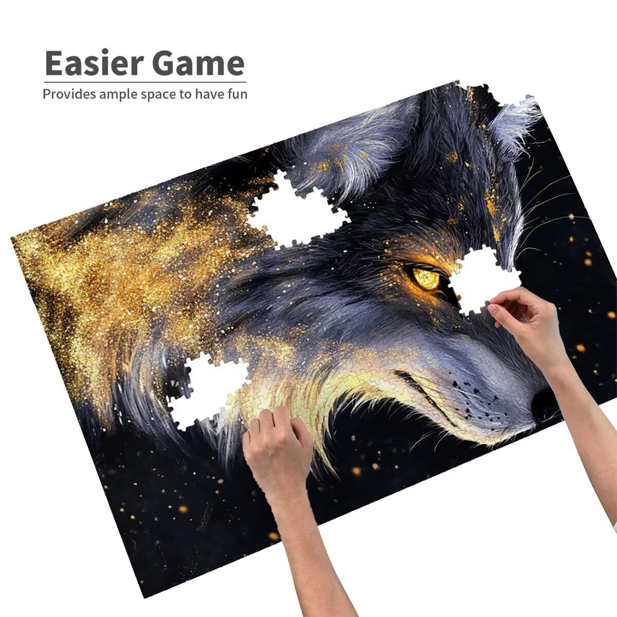 Puzzle 3000P Pièces Loup rêve, Puzzles Bois 48 x 31.9 in, Classiques l0-353