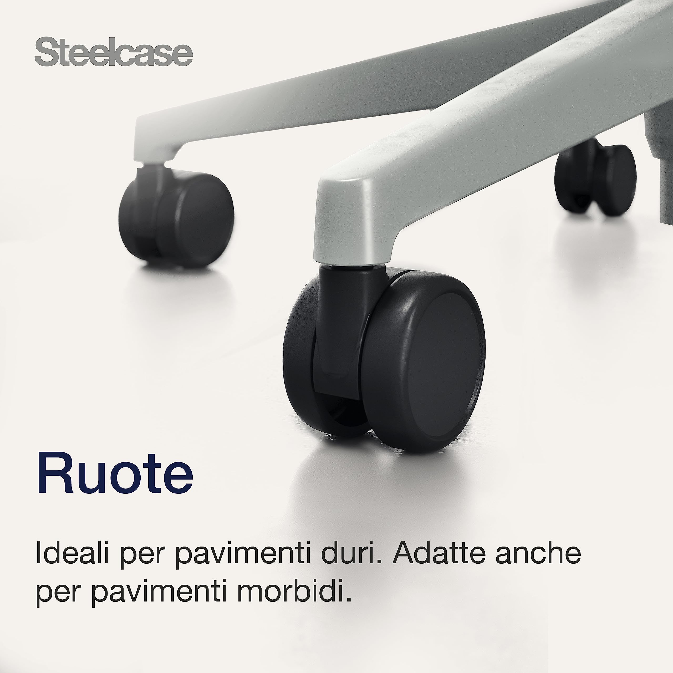 Sedia da ufficio ergonomica Steelcase Gesture con braccioli regolabili a 360°, supporto lombare 3D Live Back, poggiatesta regolabile Onyx; Prodotto in Europa | Prodotta in Francia, garanzia 12 anni, facile da montare, ruote universali, materiali premium,
