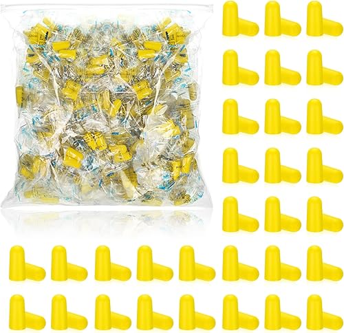 Miniatura 1 de 200 pares de tapones de espuma para los oídos para dormir cancelación de ruido bloqueo de sonido tapones desechables de 32 dB tapones suaves para