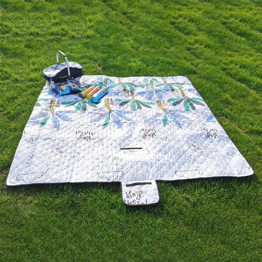 Estera de playa Mat de picnic al aire libre, a prueba de humedad, a prueba de agua, a prueba de agua, lavable, juego, manta, liviana, plegable, estera de campamento, 200 cm * 200 cm Manta de picnic