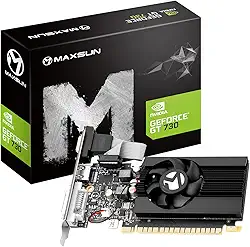 maxsun Placas Gráficas GeForce GT 730 2GB Placa Gráfica de Computador Pronta de Perfil Baixo GPU para ITX SFF Computador PC HDPC HDMI, VGA, DVI