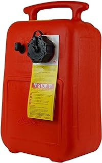 Scepter 6.6 Gallon Portable Marine Gas Can, Boat Fuel Tank with 2-Way Vented Cap,