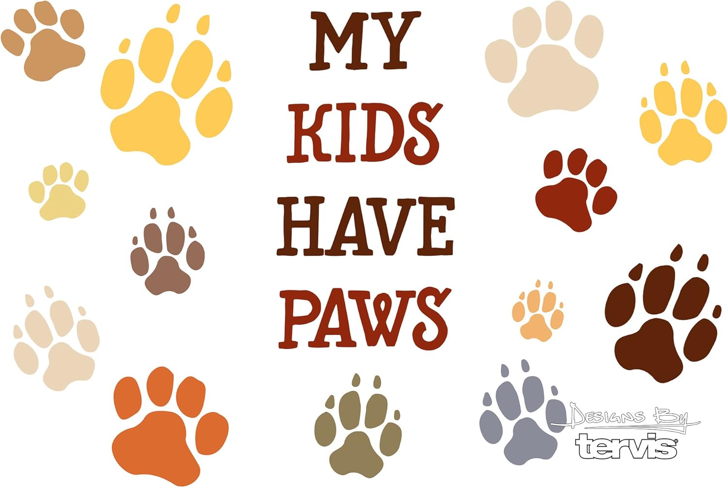 Prоduсt Dеаl Tervis My Kids Have Paws Stainless Steel Tumbler with Clear and Black Hammer Lid 30oz, Silver