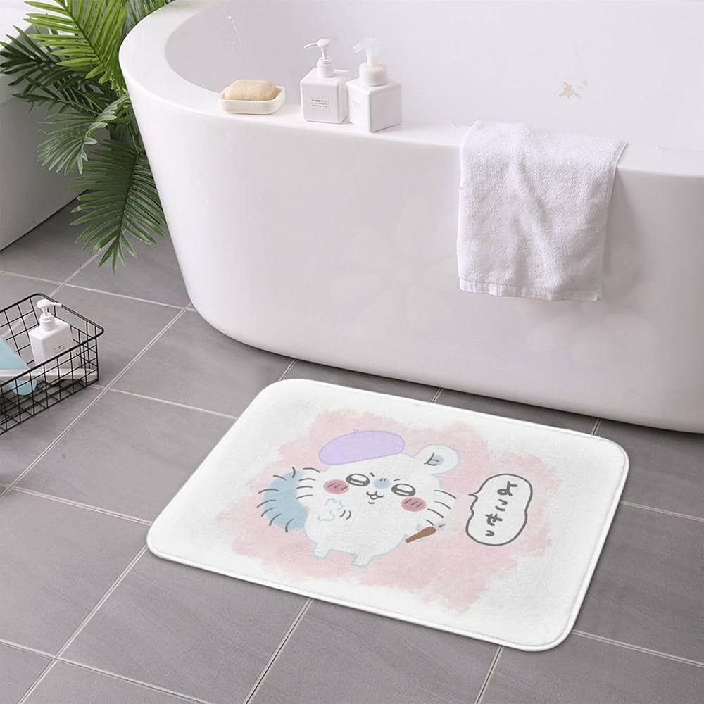 ふっかふかで気持ちいい♡バスマット50×80cm バスマット 50×80cm 滑り止め付き 吸水 速乾 洗える 足ふき