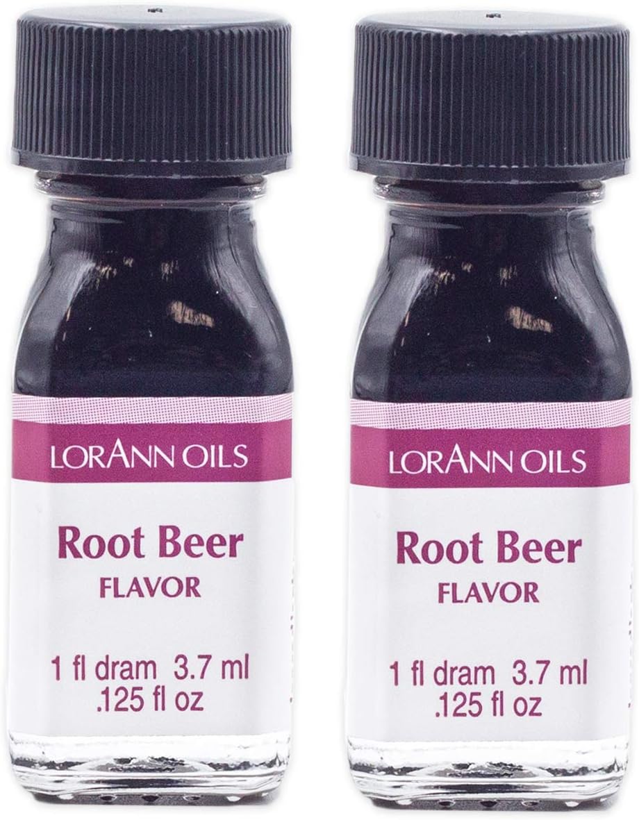 Super Strength Flavoring - Used For Candy Making, Flavoring, Baking, Hard Candy, & Flavor Oils - Bold, Natural Flavors 4X Stronger Than Extracts - Root Beer, Pack of 2, 0.125 fl oz