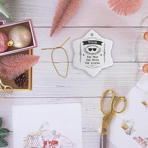 Miniatura 6 de 3D Rose Tyler-The Man The Myth The Legend Name - Adorno de copo de nieve personalizado, 3 pulgadas