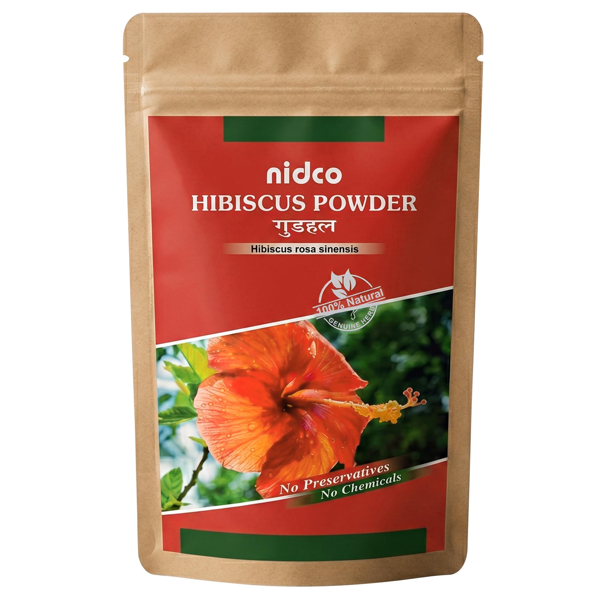 NIDCO Herbal Heritage Hibiscus Flower Powder for Hair & Skin | 100% Pure Rosa Sinensis | Natural Gudhal Phool Powder for Hair Growth, Face Pack & Dandruff Control – 50g (50 g (Pack of 1))-picture-41