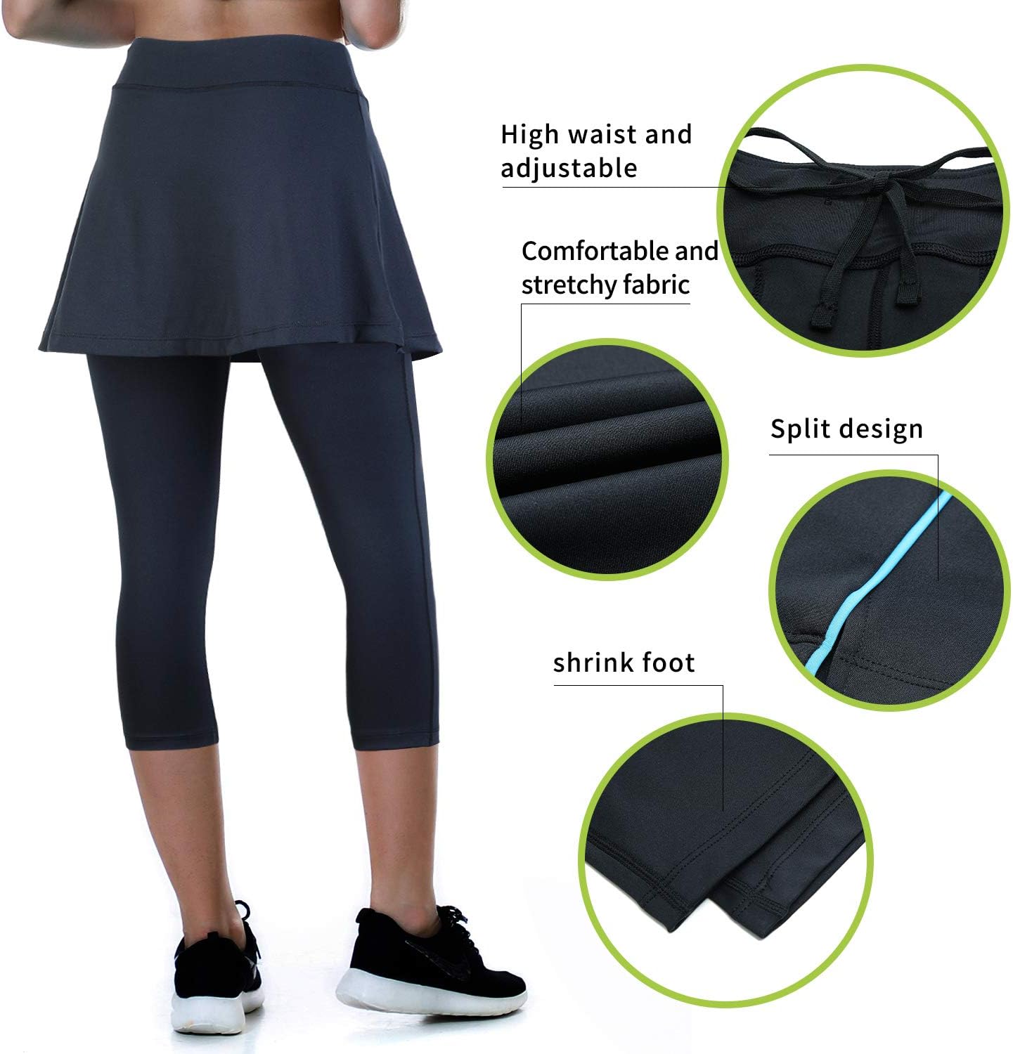 ANIVIVO Skirted Legging for Women, Yoga Legging with Skirts &Women Tennis Leggings Clothes Pockets - Image 5