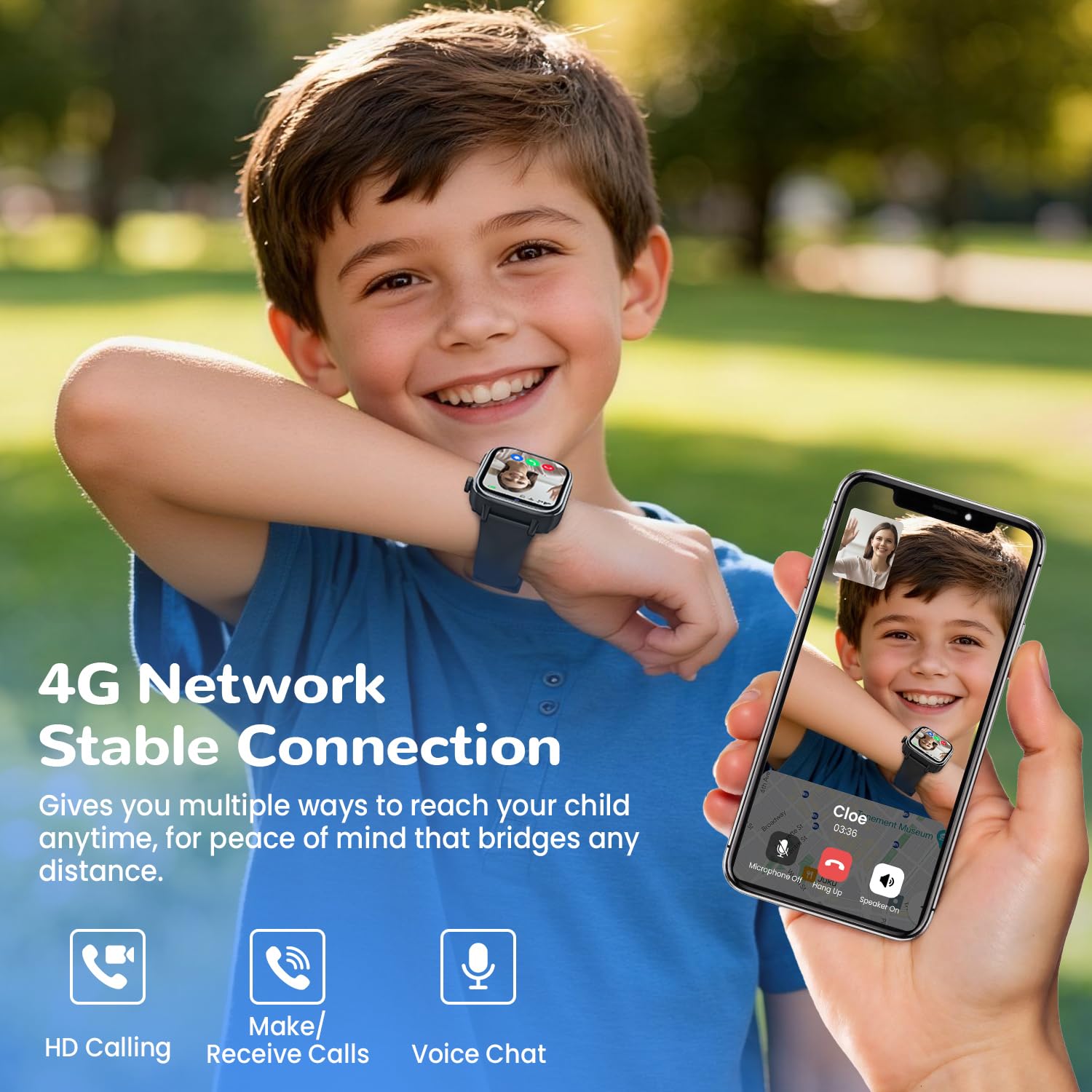 4G Reloj Inteligente Niño, Smartwatch Niños con GPS y Llamadas, Videollamadas, Chat de Voz, SOS, Modo Escuela, Podómetro, Despertador, Juegos, Reloj Inteligente Regalo Niñas y Niños, Negro