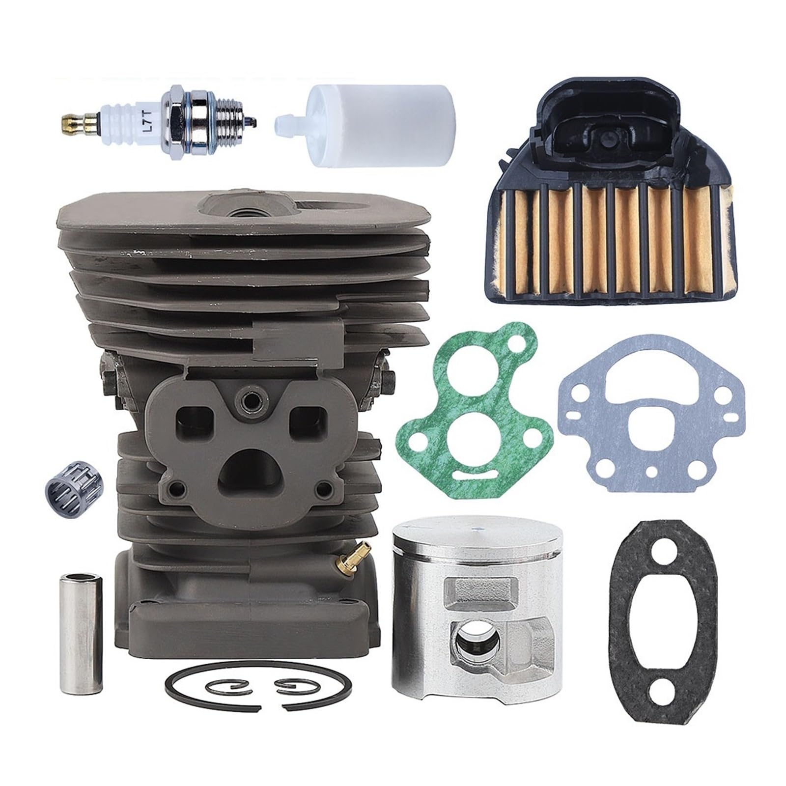 Kit de pistón cilindro motosierra 47mm for Husqvarna 455 455e 460 con bomba aceite línea filtro combustible aire reemplazar 537320402 537255702