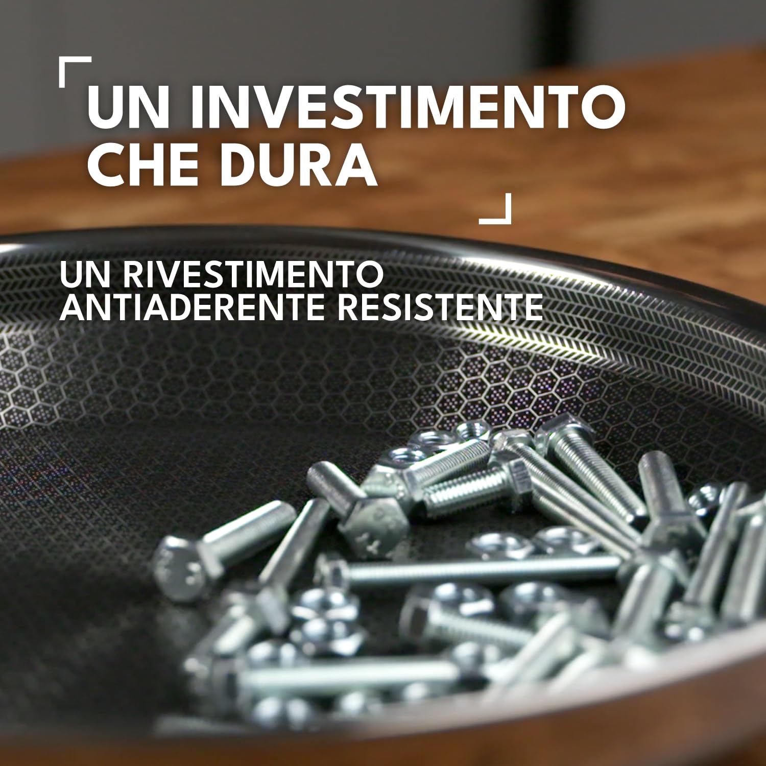 Onyx Cookware padella stufato 32 cm 7 l, bordo alto, per induzione e tutti i piani cottura, antiaderente antigraffio, 3 strati acciaio inox/alluminio