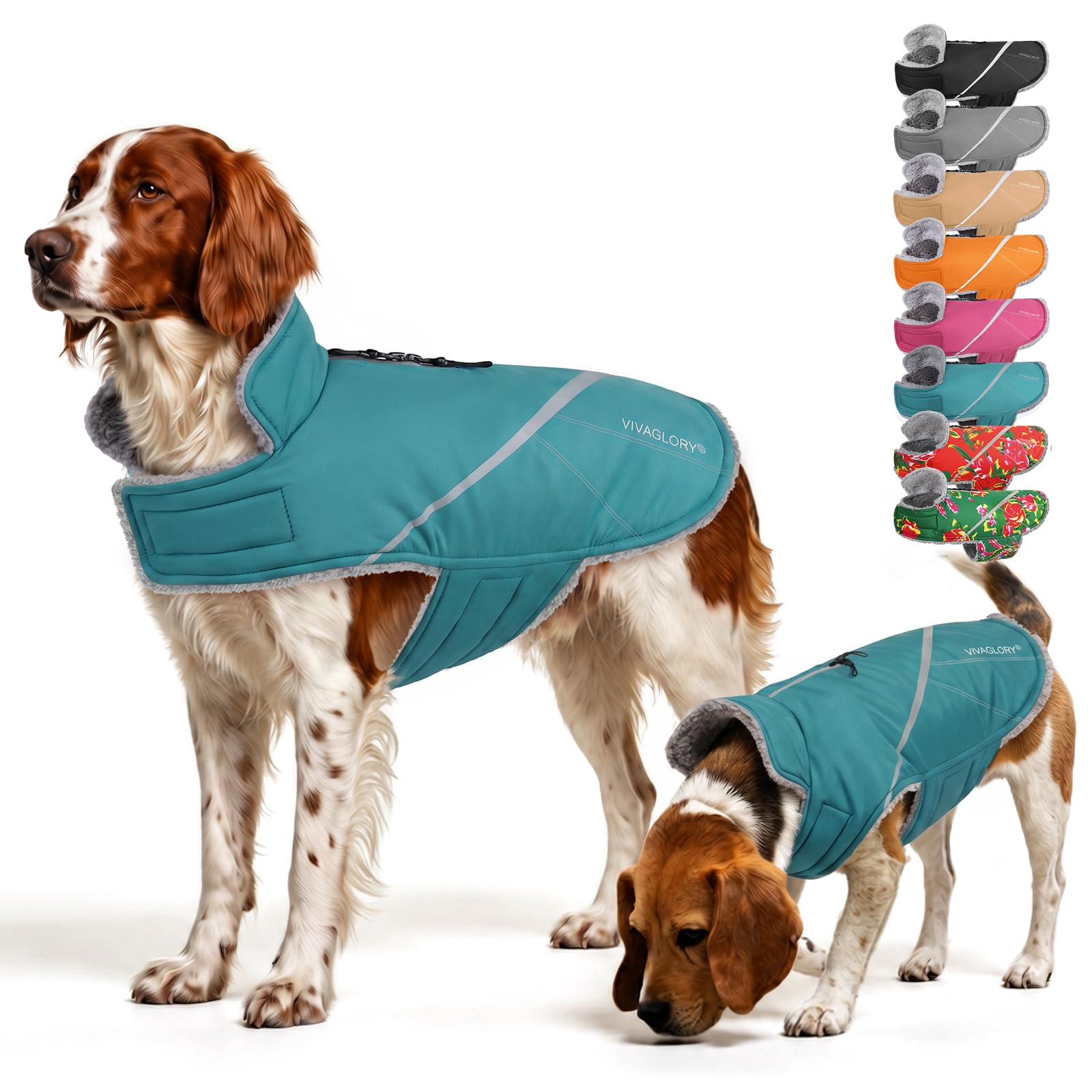 VIVAGLORY Dog Jacket Warm Snowrap Dog Winter Coat Vest