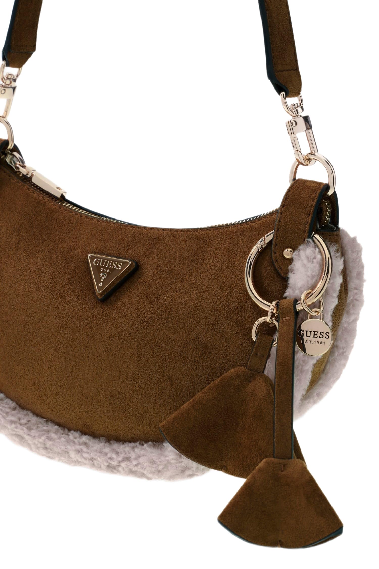 GUESS borsa a tracolla Katie Convertible Shoulder Bag Cognac marrone