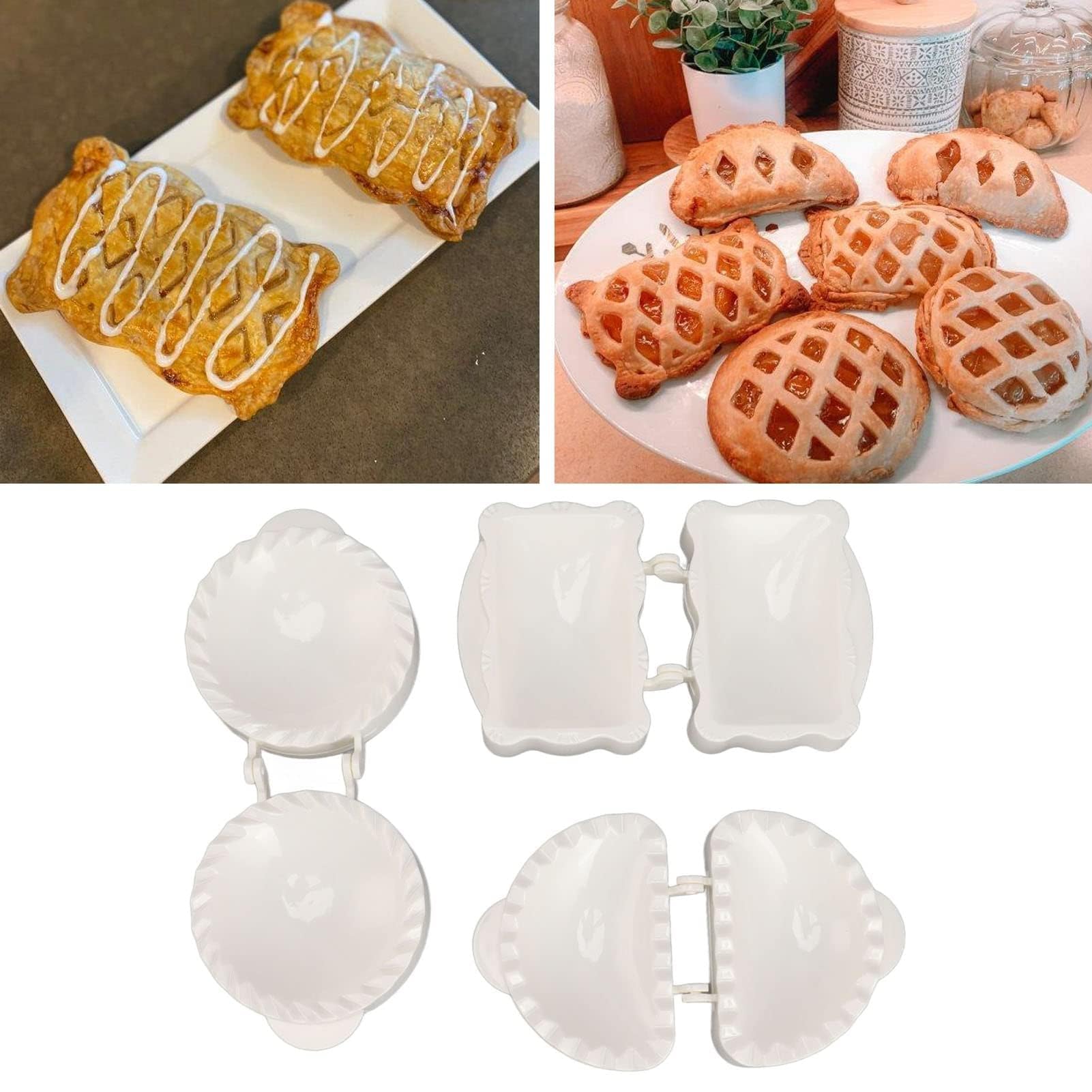 Hand Pie Molds, 3PCS Mini Pie Molds for Baking Mini Hand Pie Molds Christmas Hand Pie Molds Mini Pie Maker for Party Baking