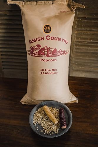 Miniatura 46 de Amish Country Popcorn 10 bolsas de 4 onzas Palomitas de maíz blancas bebé Antigüedad, sin OMG y sin gluten (bolsas de 10 a 4 onzas)