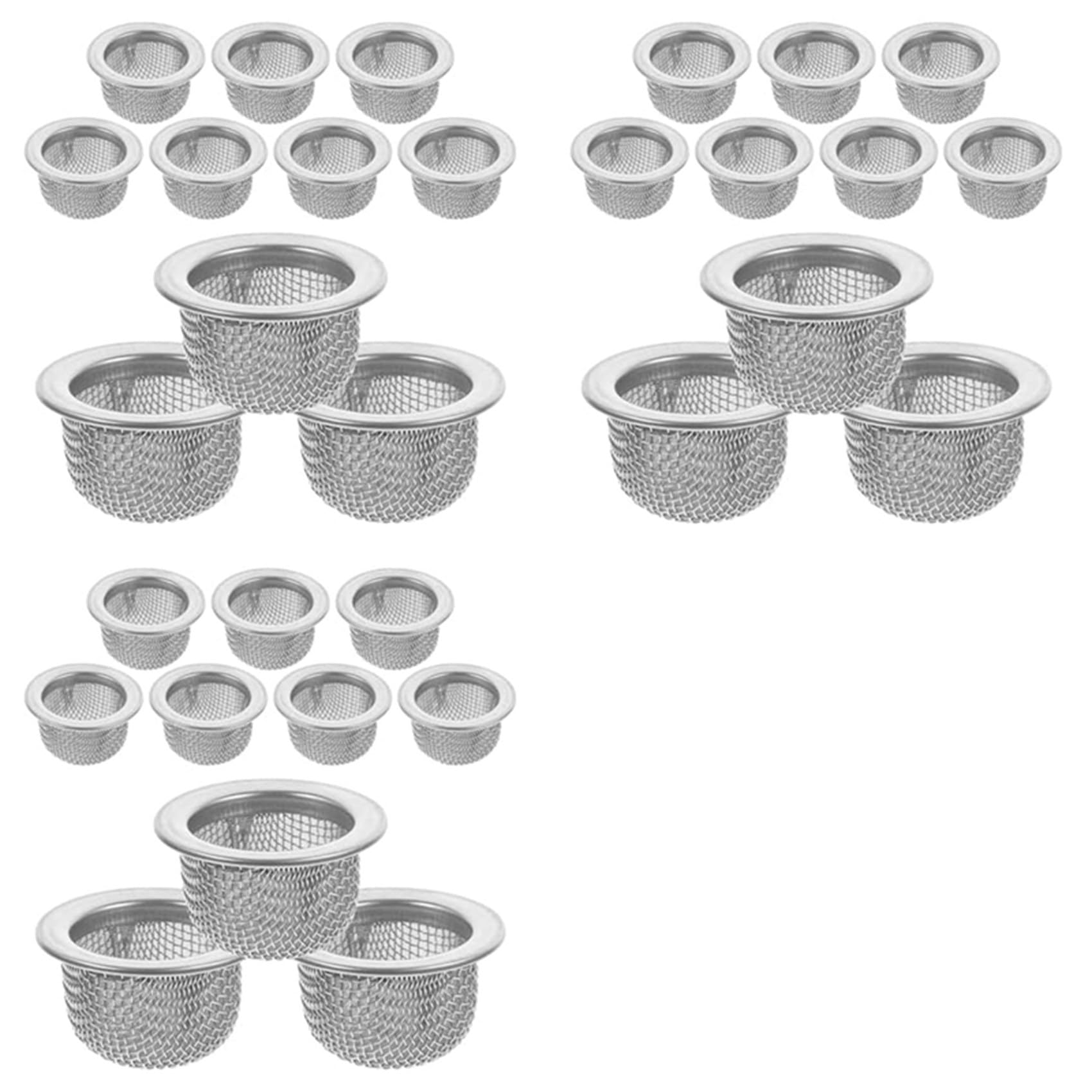 Jnchdghwa Silver 30Pcs Double Screen Filter Cocktail Smoker Screen Mini Mesh Bowl Screen Filter For Whiskey Smoker