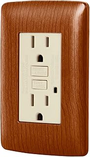 Contact duplex GFCI ground fault, wood, Italian online