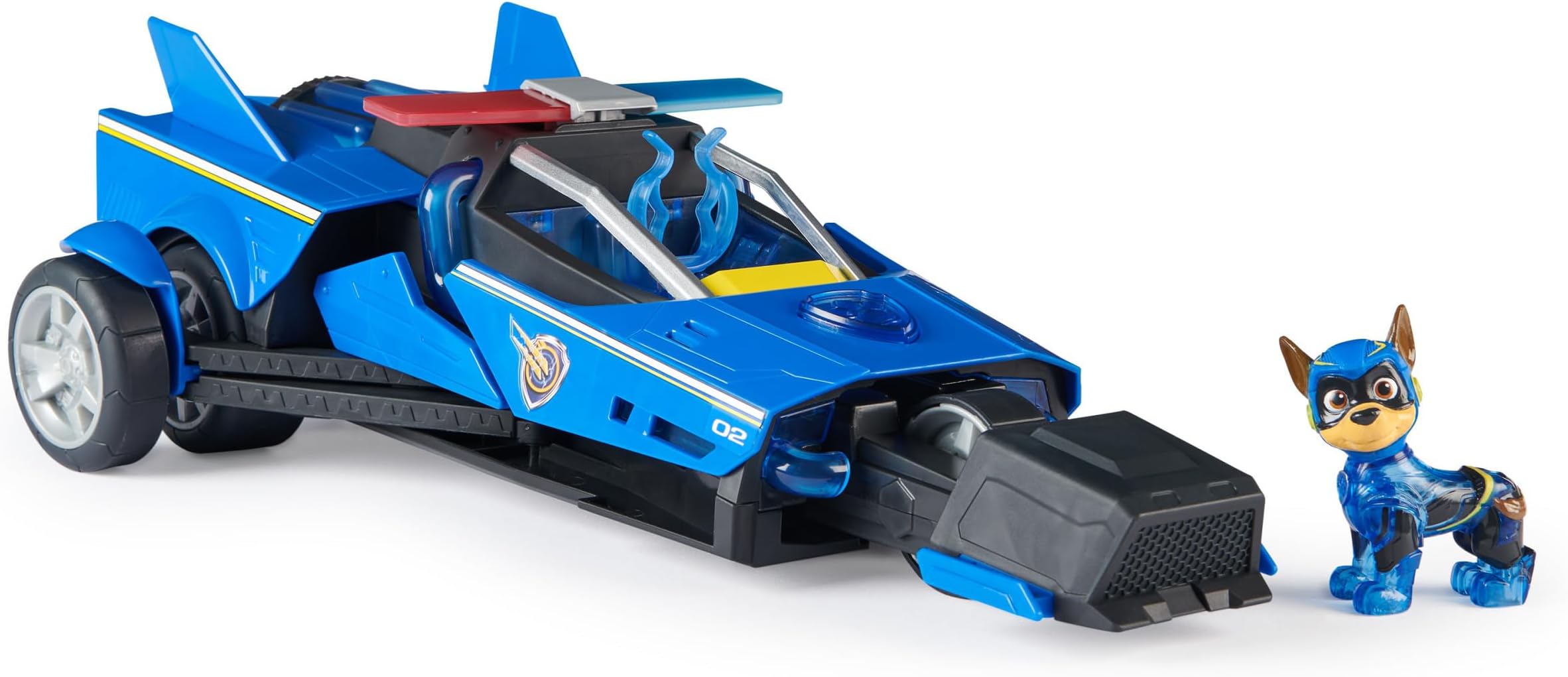 Paw Patrol – The SUPERFILM – Transformable Deluxe Car with Paw Patrol Chase Figure – with Lights and Sounds – 6067497 – Toys Children 3 Years +