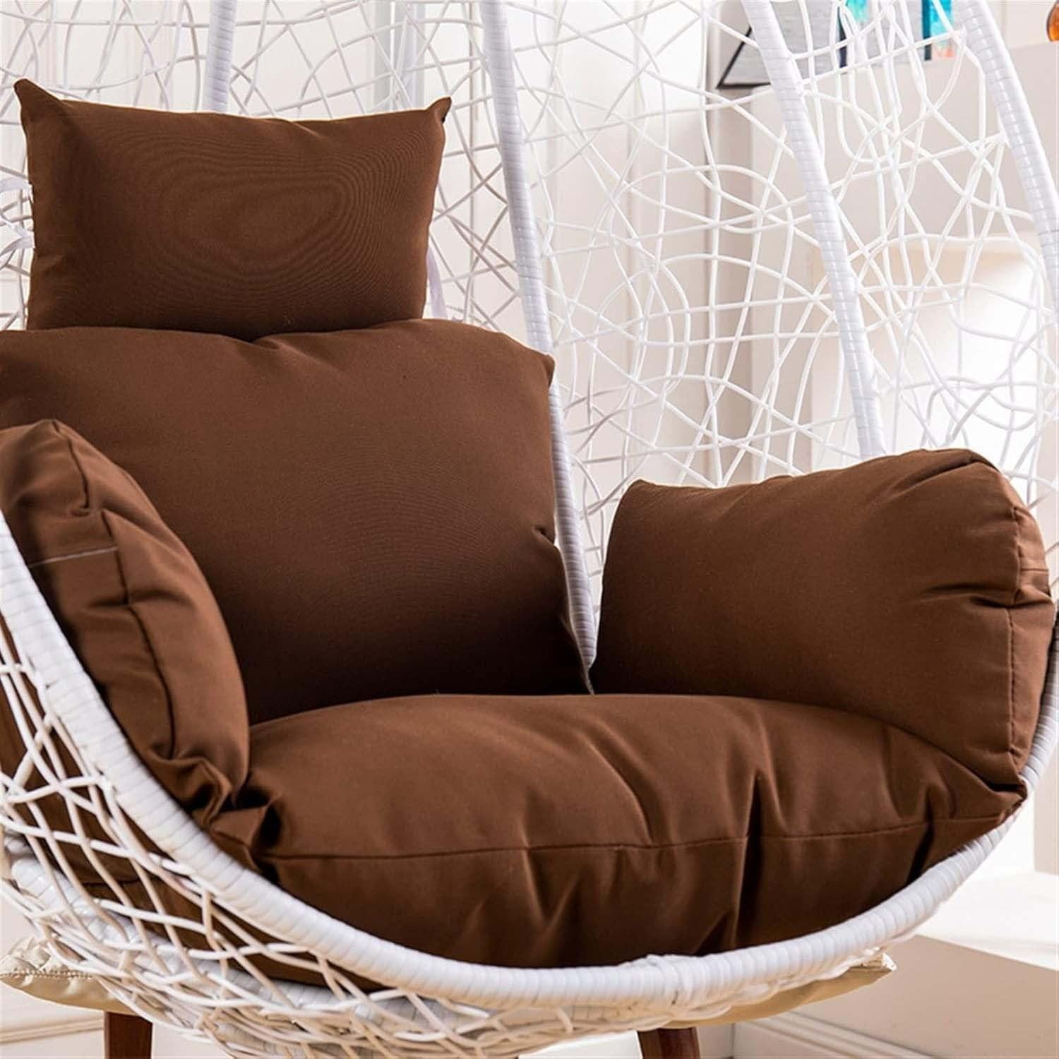 Hanging Egg Chair Cushion Cover, Waterproof Outdoor Single Seat Swing Egg Chair Cushion Covers with Zipper (Only Cover)(G)
