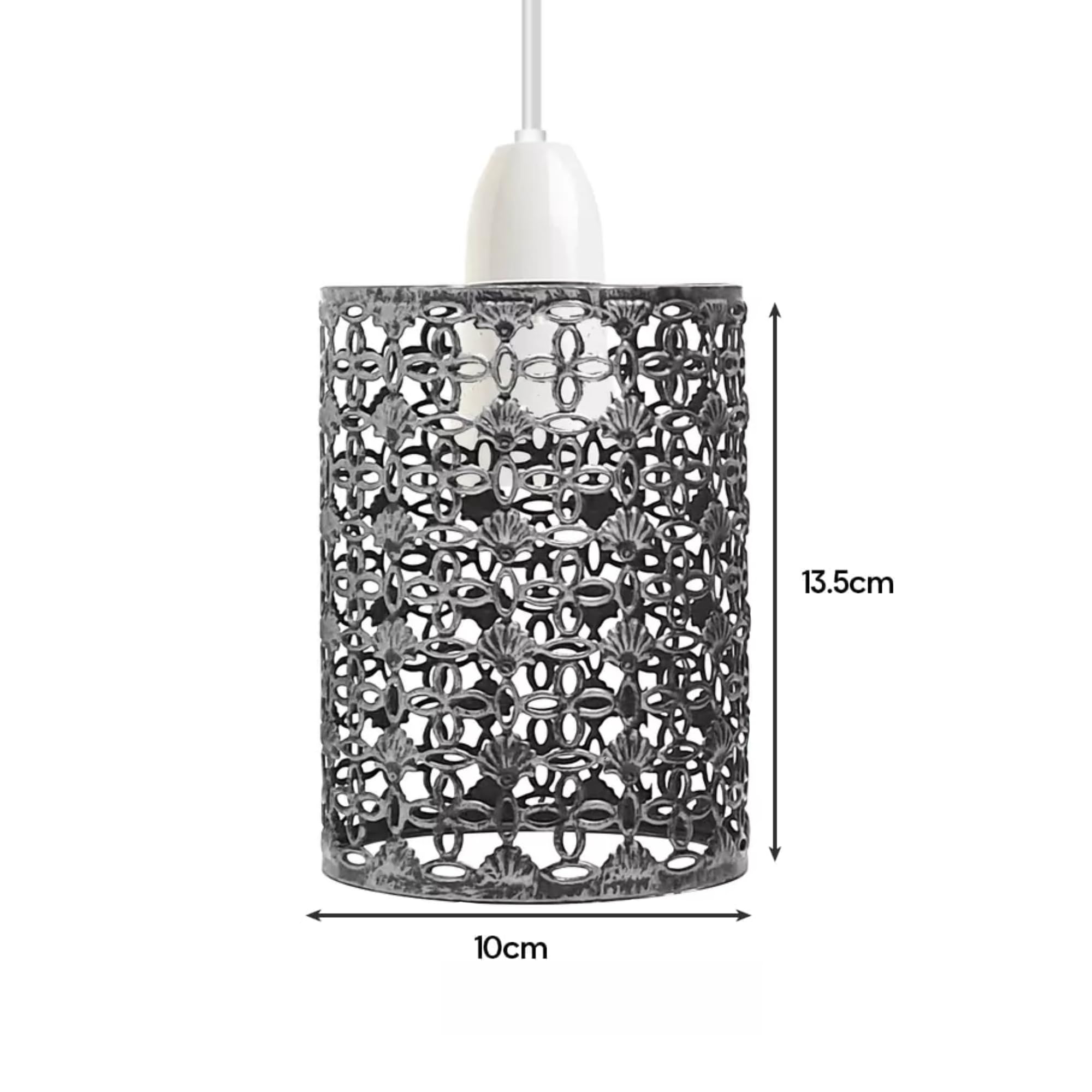 Ceiling Light Shade Metal Pendant Light Shade Ceiling Light Fitting Ceiling lamp Shades Industrial Ceiling Lights lampshade for Kitchen Light Ceiling lamp (Brushed Silver 12 - Image 2