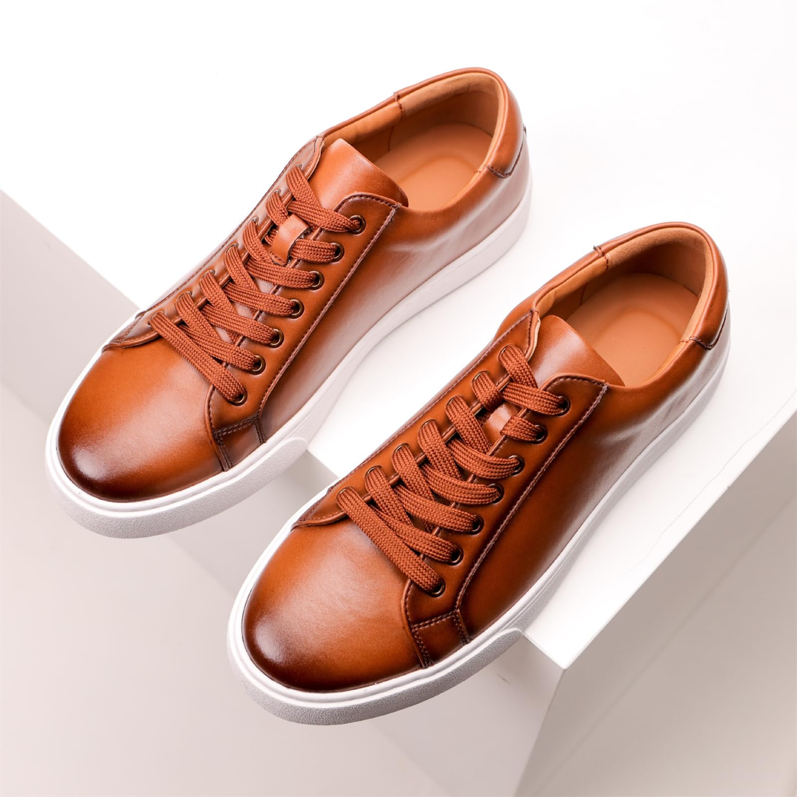 Scarpe da Ginnastica Eleganti da Uomo con Punta Liscia Casual Classiche Stringate da Lavoro Formali da Passeggio