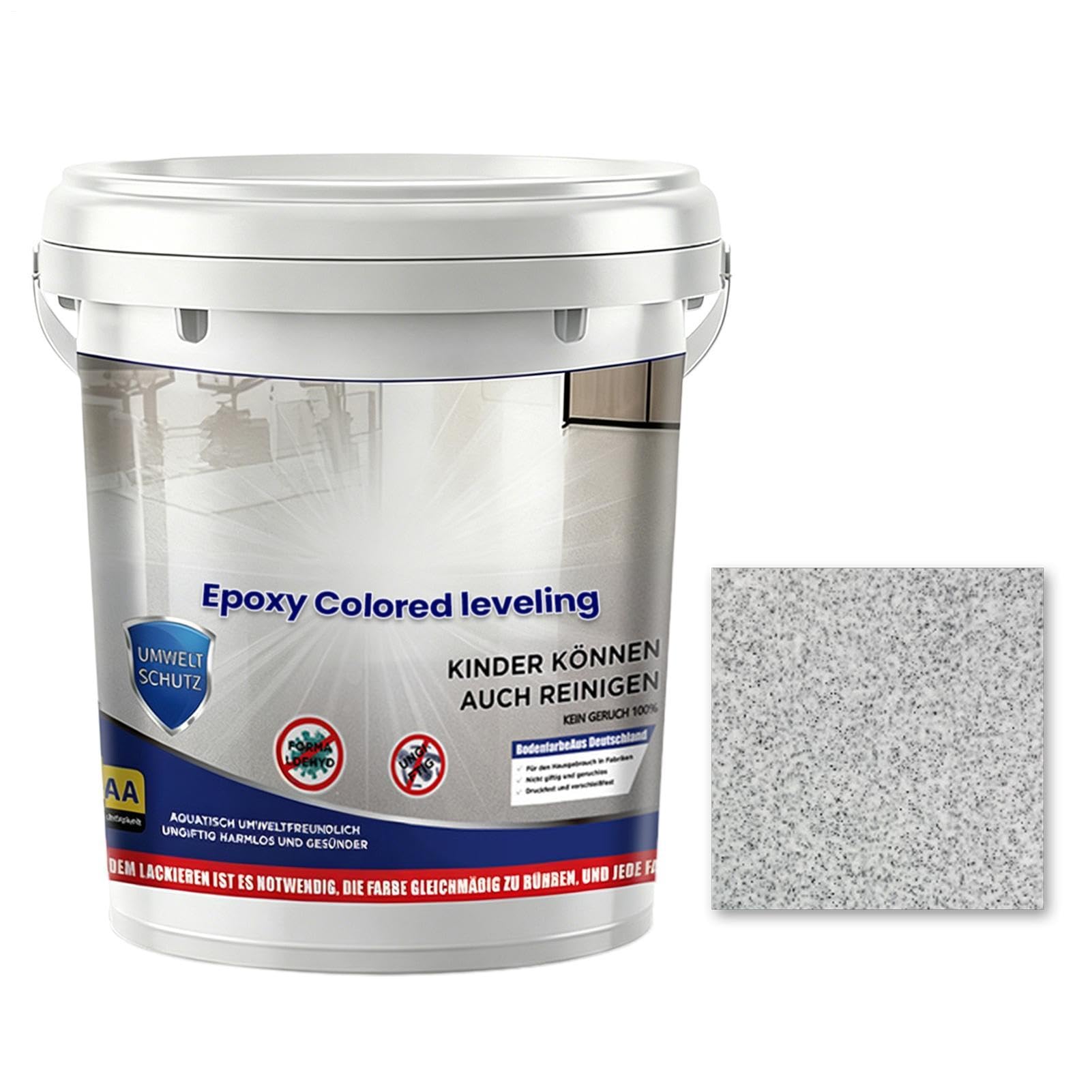 Epoxy Colored Self-Leveling | Epoxy Sand Coating For Concrete And Floor | Concrete Paint For Indoor Outdoor Garage Concretes Building House Home Dorm Apartment