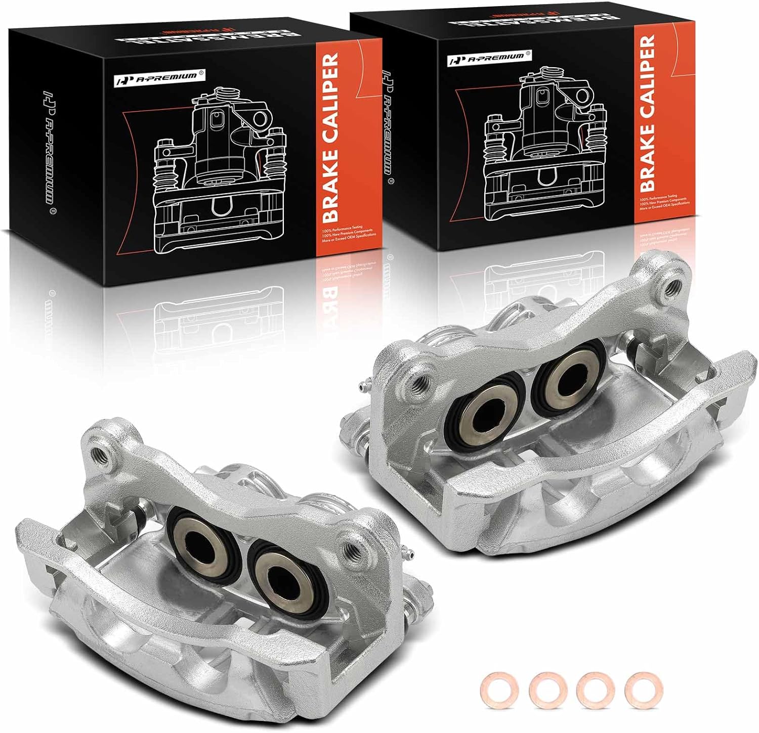 A-Premium Disc Brake Caliper Assembly with Bracket Compatible with Select Chevrolet and GMC Models - Silverado 1500 & Sierra 1500, 2002 2003 2004 2005 - Rear Right Passenger Side