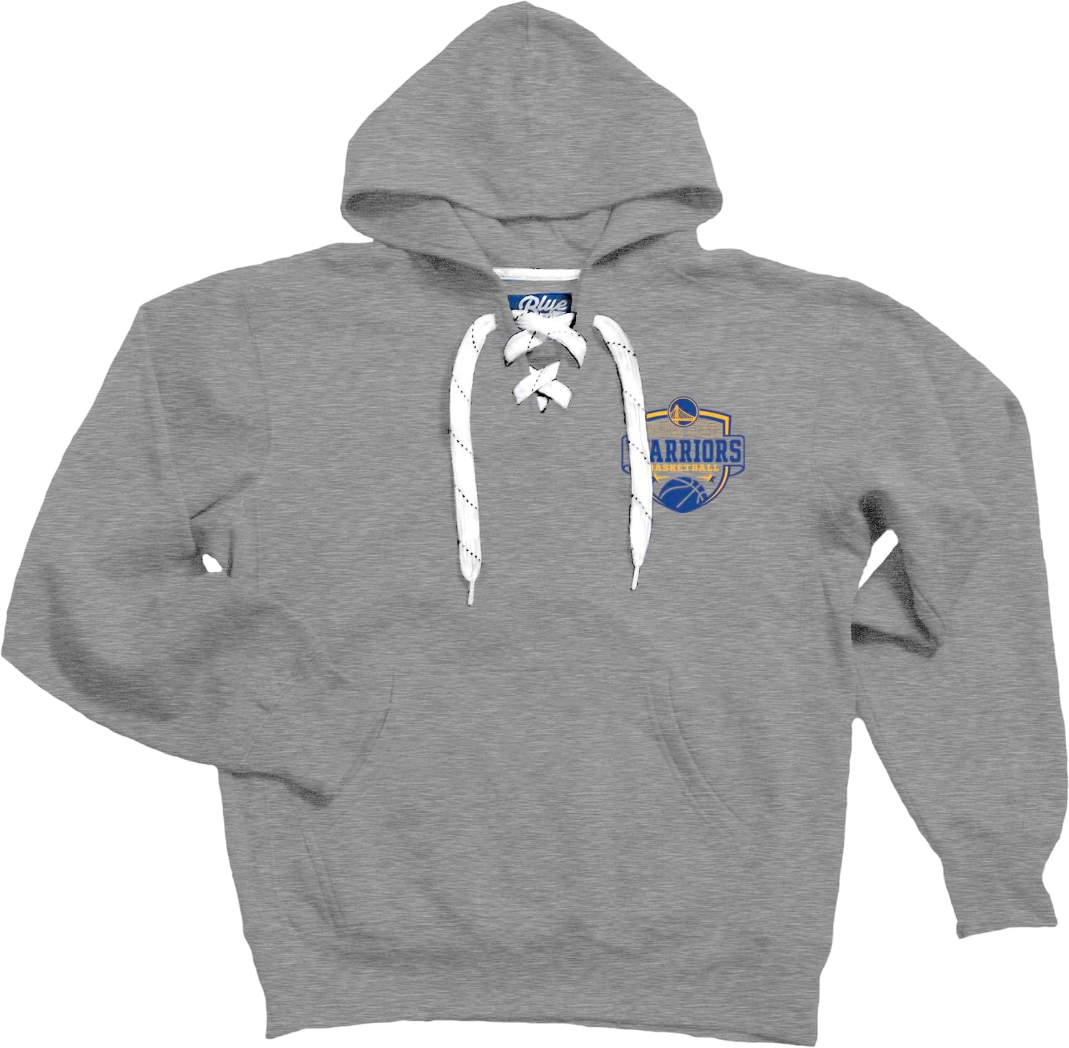 Blue 84 NBA mens Nba Officially Licensed Lace Up Hooded Sweatshirt Graphite
