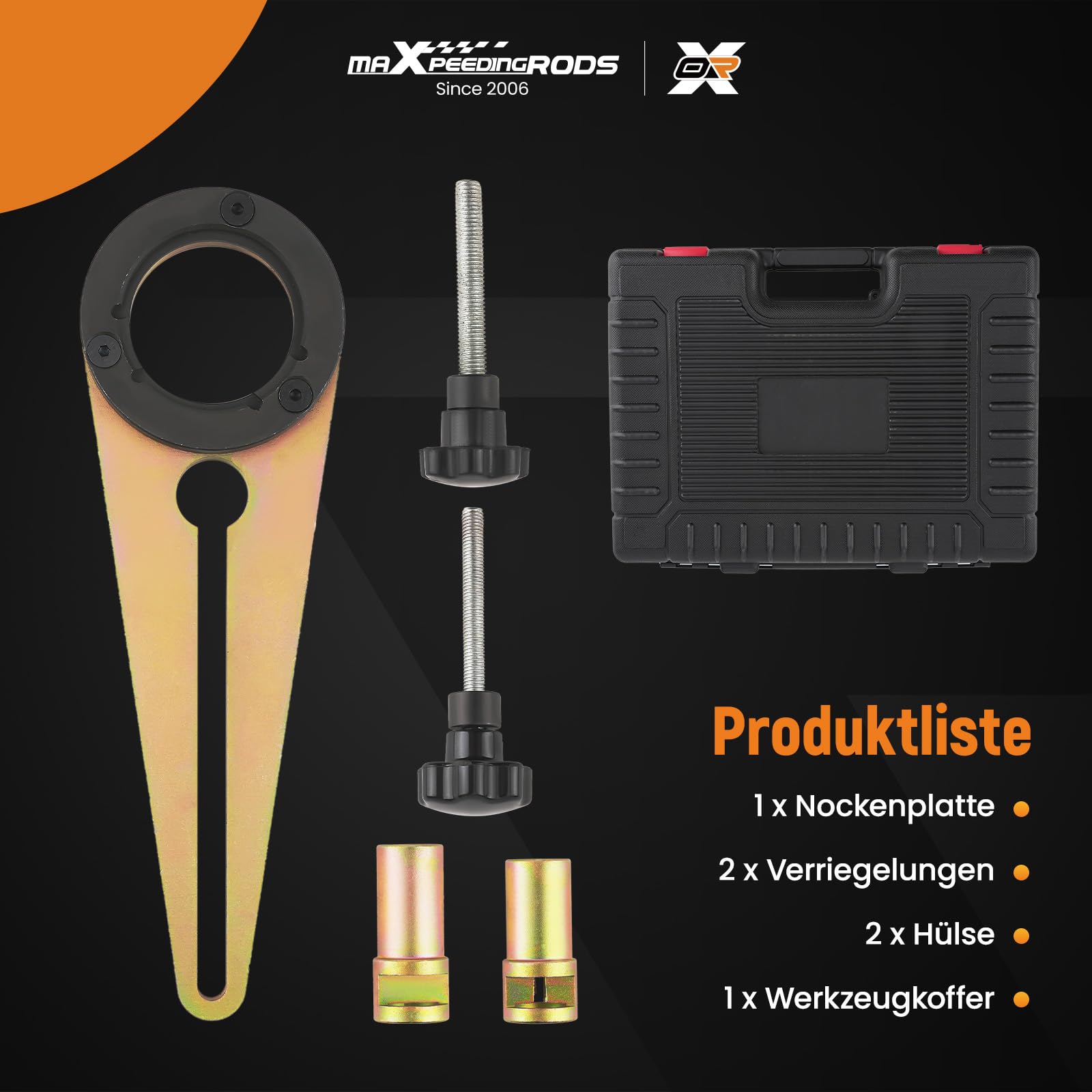 maXpeedingrods Set di attrezzi per pulegge albero motore per BMW N47 N57 | 117220/223 motore albero motore, strumento di regolazione del perno di bloccaggio, kit ammortizzatore di vibrazioni
