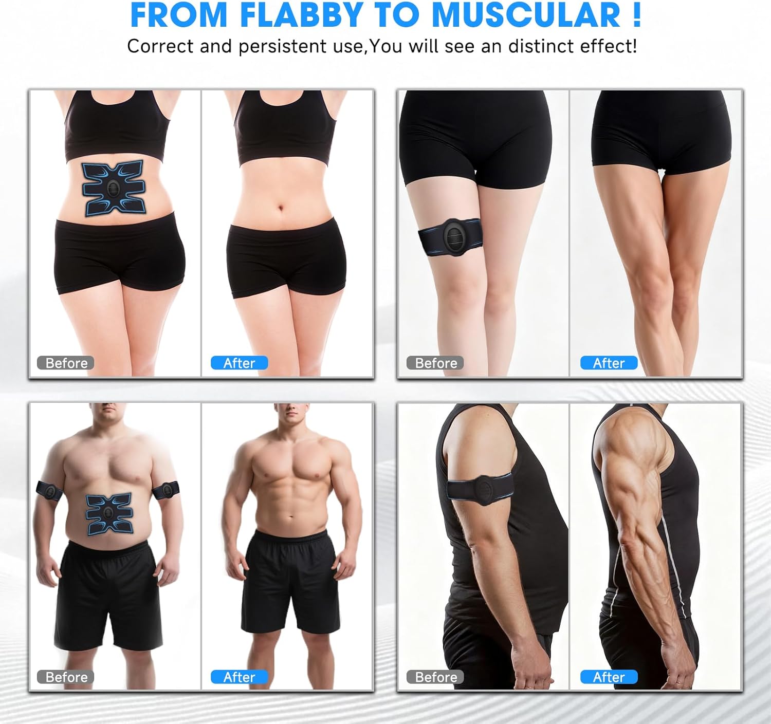 Tactical x abs Stimulator Abdominal, TENS Unit Electronic Muscle Stimulator for Muscle Growth, Vital Flex Core Ab Stimulator Military Grade for Abdomen/Arm/Leg Toner, Home Gym Device Women Men