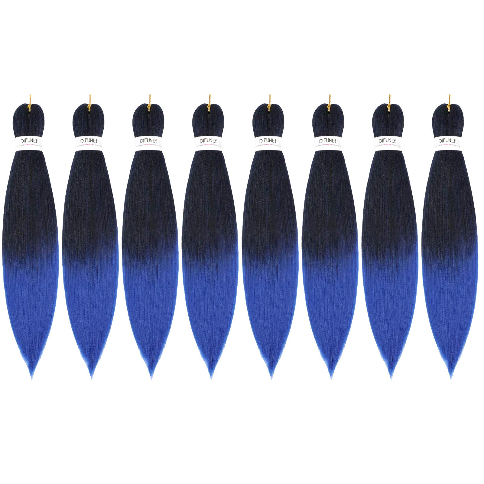 Buy Pre Stretched Braiding Hair Extensions Mix Ombre 16 Inch 8 Packs