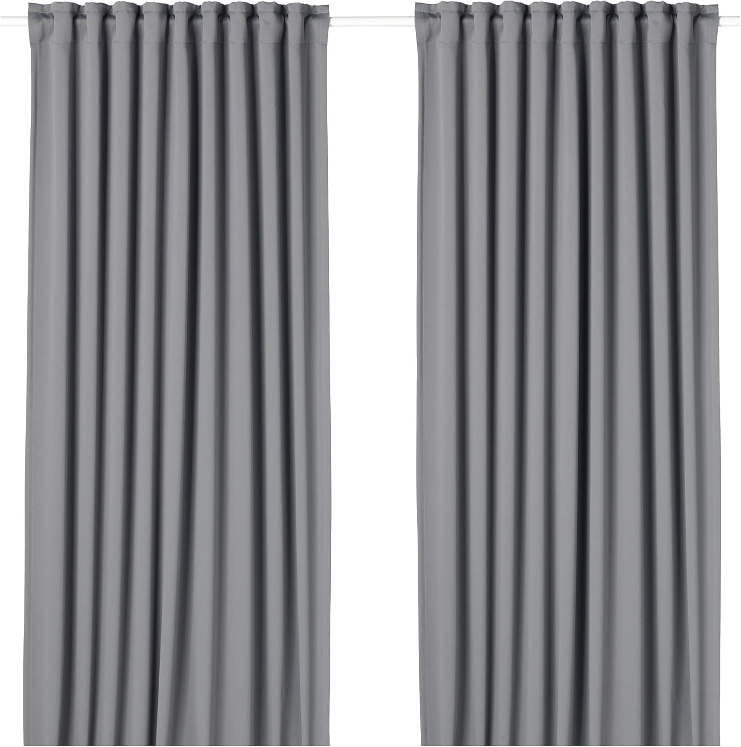 MAJGULL block-out curtains, 1 pair, 145x300 cm, grey