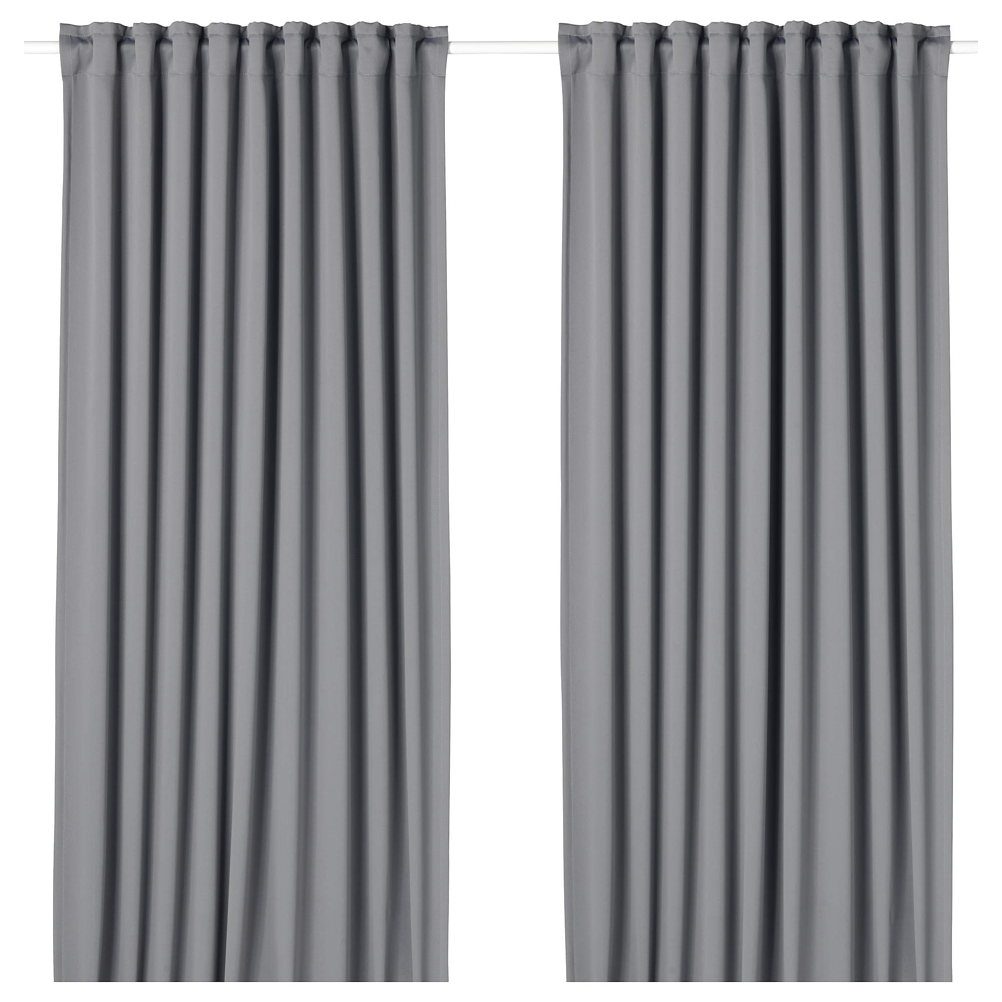 Rideaux occultants gris MAJGULL 145x300 pour stopper le vis-à-vis