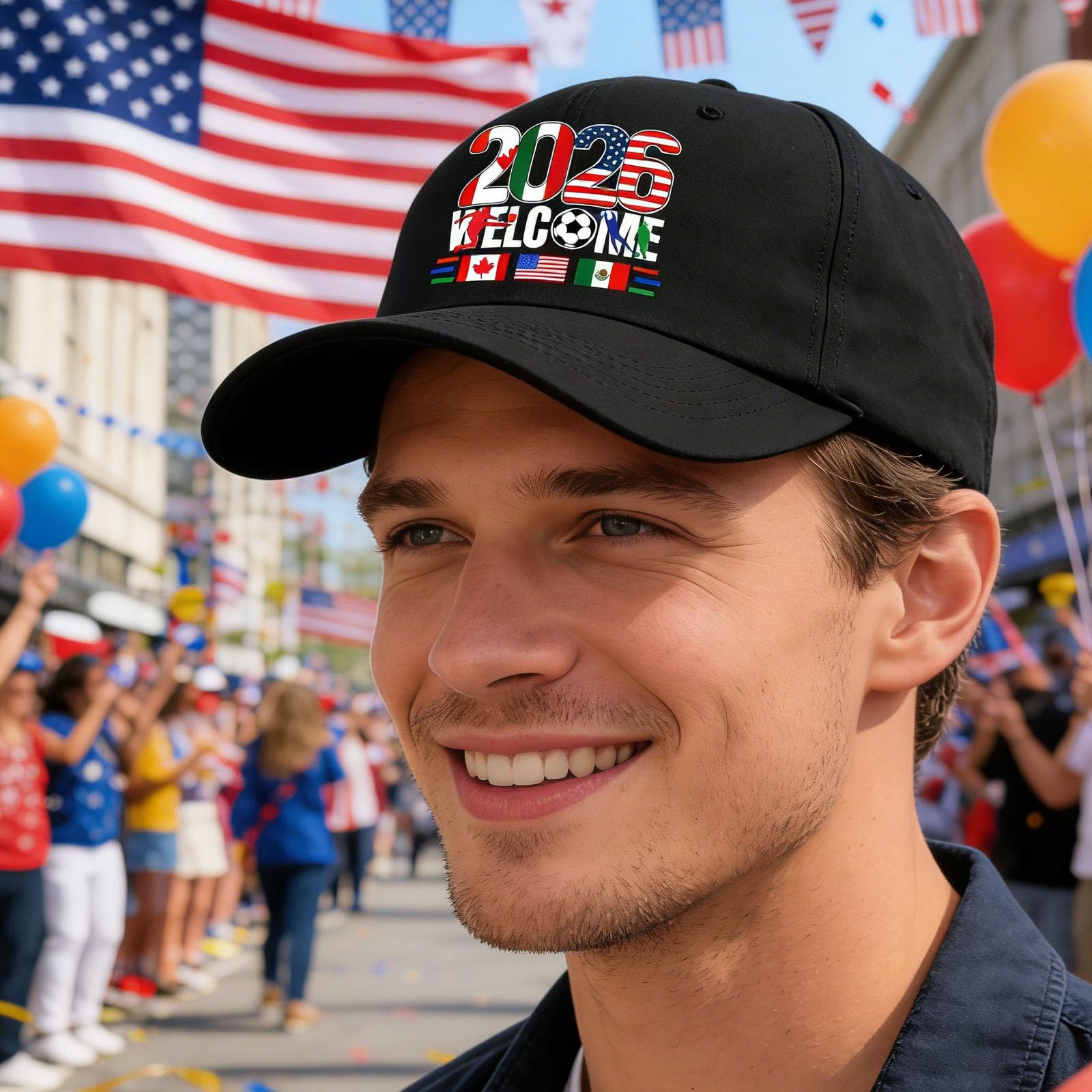 2026 Cup Hat, USA Canada Mexico World Cup Soccer Cap, Host Country Soccer Football Cap, Cotton Baseball Hat for Men Women — view 2
