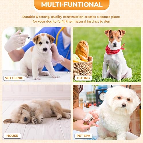 Miniatura 3 de PayLessHere Jaula grande para perros medianos y grandes de 24 pulgadas, jaula de metal para perros de doble puerta, plegable, para viajes,