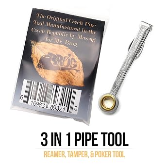 100% Authentic Czech Stainless Steel 3 in 1 Pipe Tool Cleaner - Pipe Reamer Tamper Pokers Tool