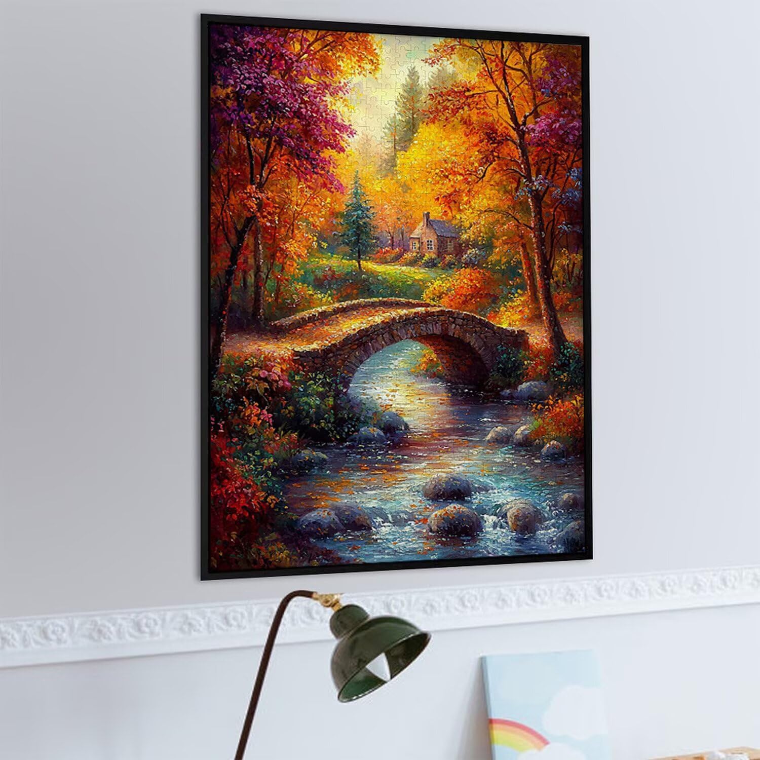 Puzzle 6000 elementów, puzzle dla dorosłych, wyzwanie puzzle, puzzle dla całej rodziny, napis na plecach, prezenty dla mężczyzn kobiet, temat: (jesienny las) z-691