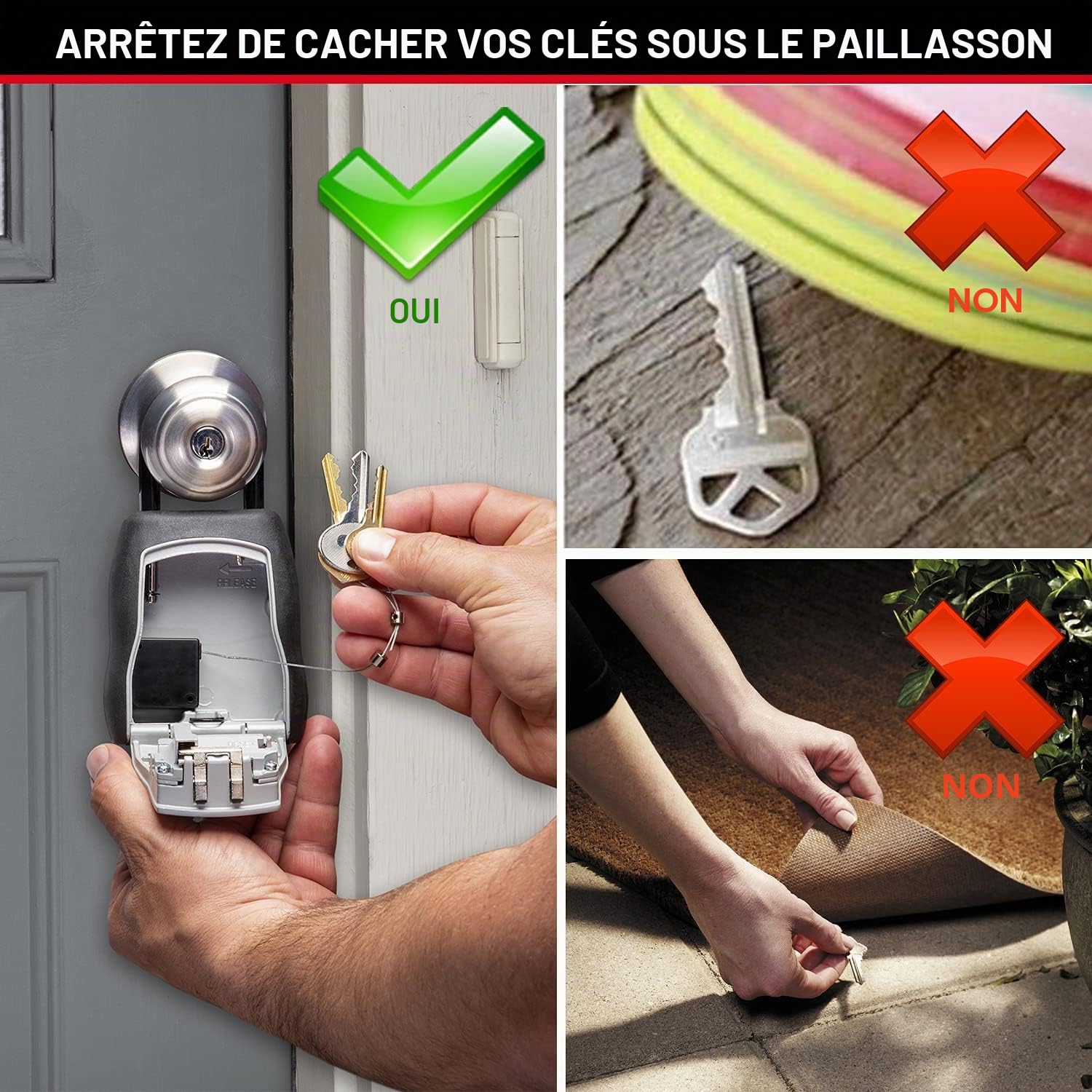 Master Lock Boite à Clés Sécurisée connectée + Câble Rétractable [Bluetooth] [Fixation Murale] - 5441EURD - Select Access Smart Partagez Un accès à Vos Clés à Distance