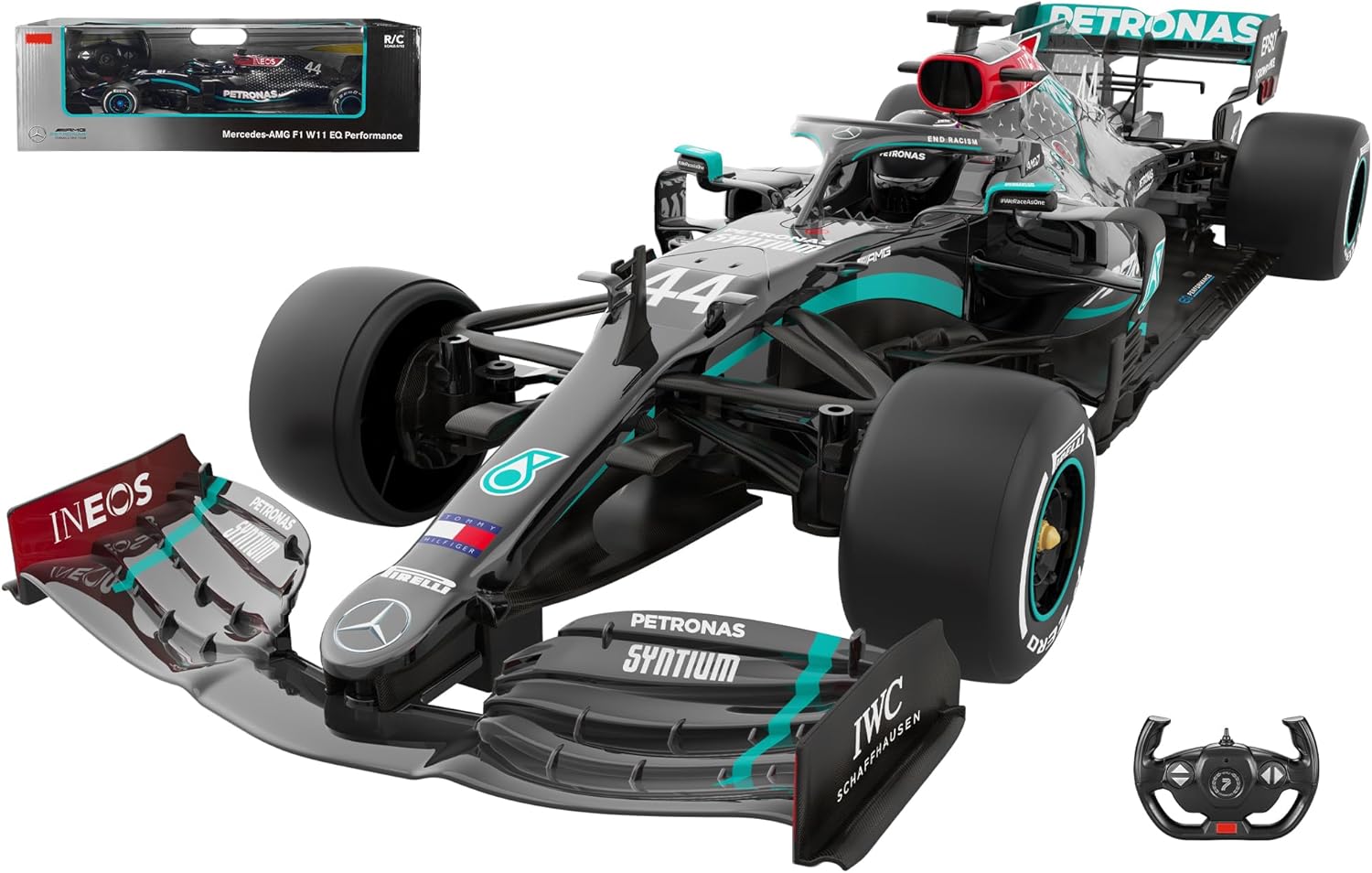 Vehículo de Control Remoto Mercedes-Benz F1 W11 1:12 Licenciado Auténtico por Voltz Toys - RC para Niños y Adultos - 2.4GHz RC para Regalo (Mercedes-Benz F1 W11 1:12)