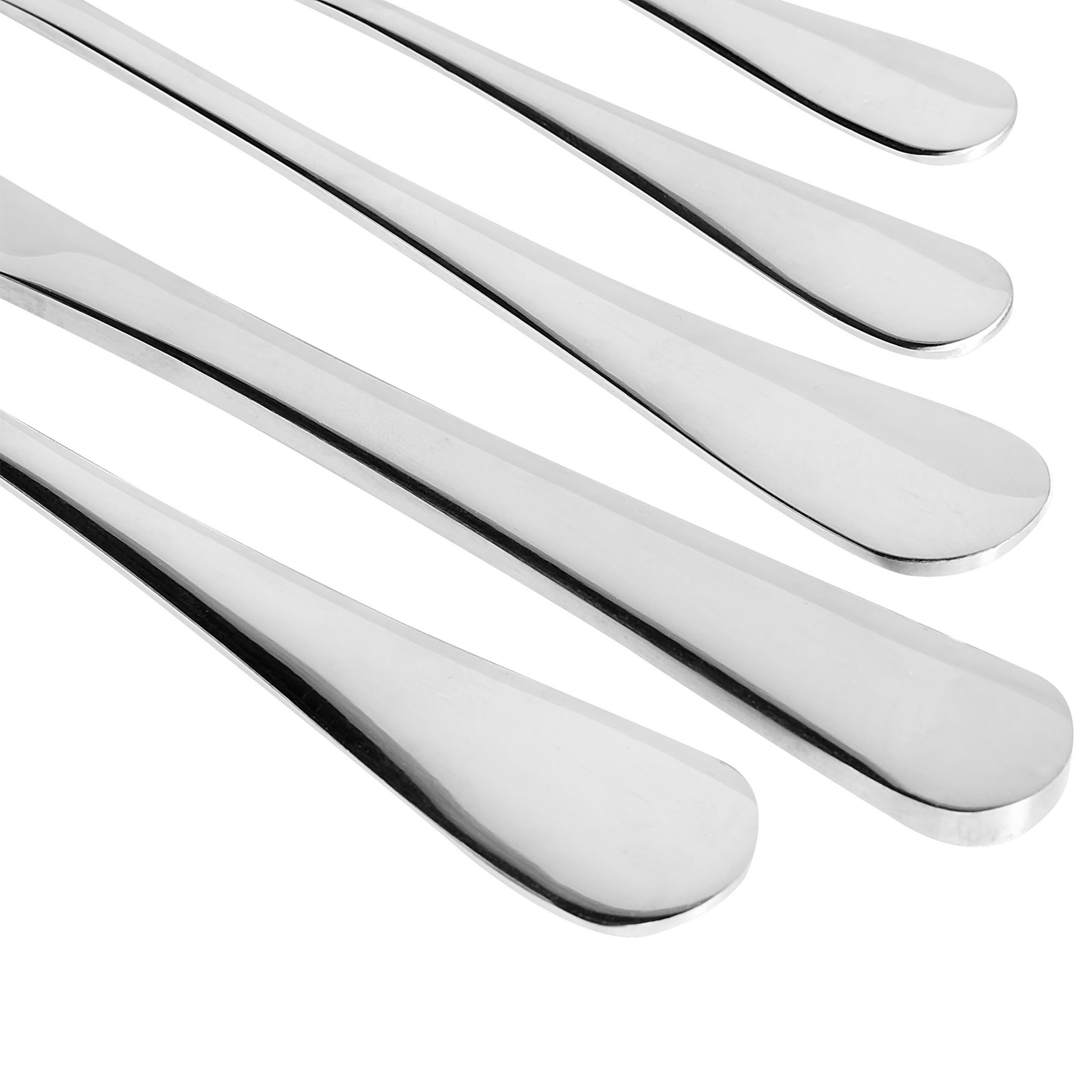 Cubertería moderna conjunto 30 cubiertos para 6 personas cuchillo tenedor cuchara cucharilla tenedor para postre acero inoxidable plateado Fusilli