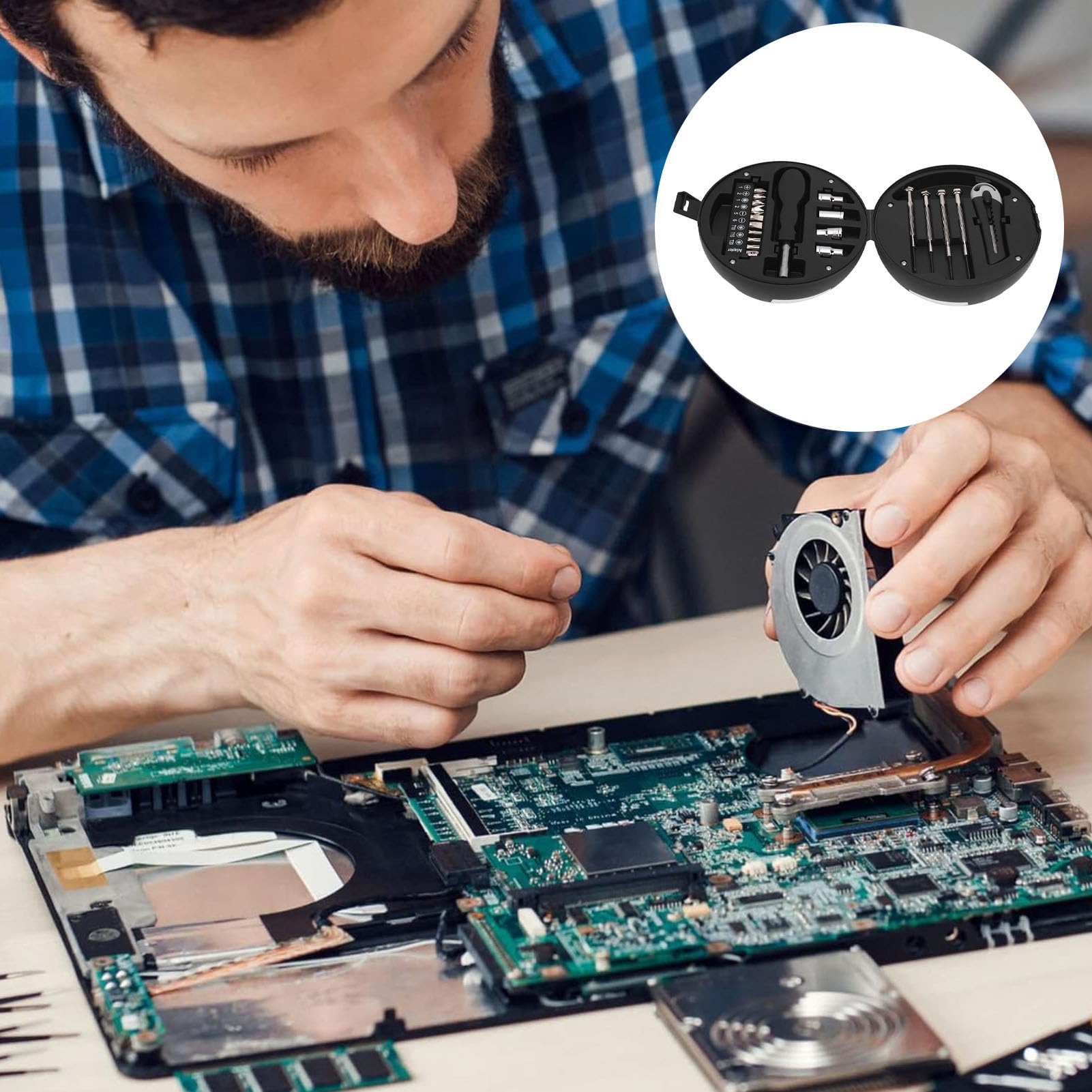 GOTOTOP Set, Football Shaped Multi Bit Repair Tool Set for Computer Electronics Repairing