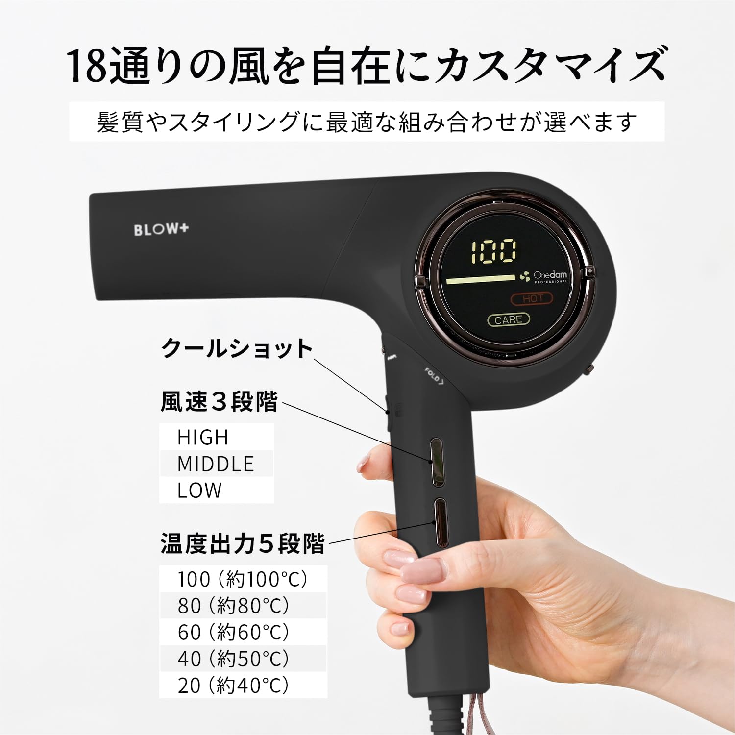 Amazon | Onedam ワンダム ヘアドライヤー 海外対応 大風量 速乾