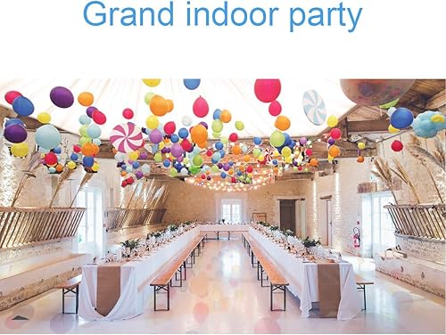 Miniatura 5 de Globos multicolores de 12 pulgadas de látex fuerte de aproximadamente 12 colores, 100 globos para fiesta, celebrar cumpleaños, Navidad, bodas y