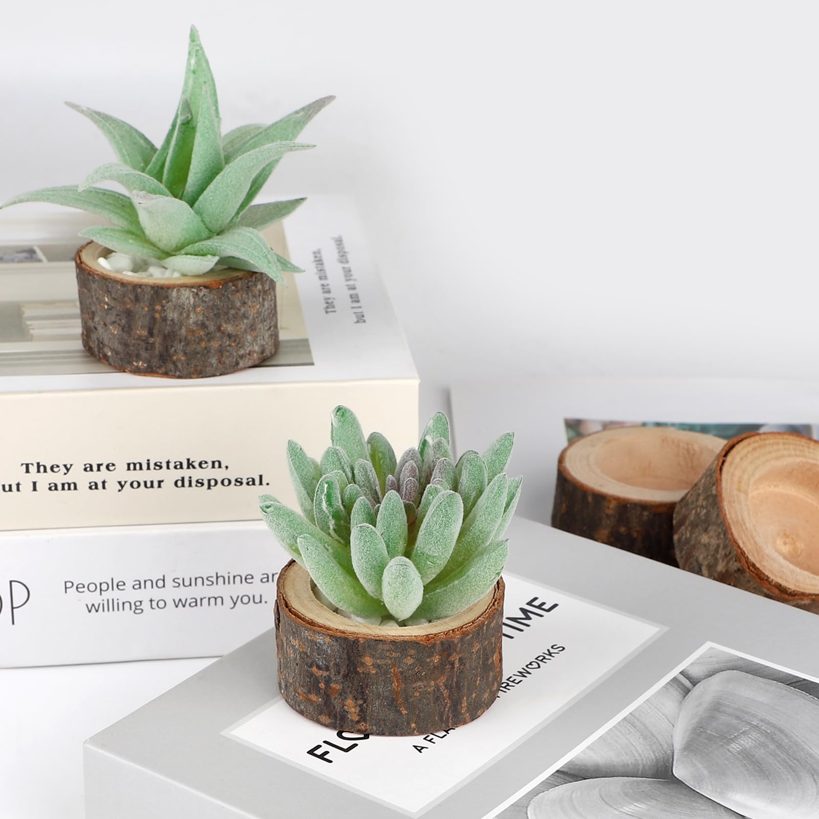 CPROSP 24pcs Portacandele in Legno Diametro Interno 38 mm, Festa di Natale | Portacandele Votive in Legno; per Matrimoni Centrotavola; Halloween; San Valentino; Decorazione da Tavolo; Piante Grasse