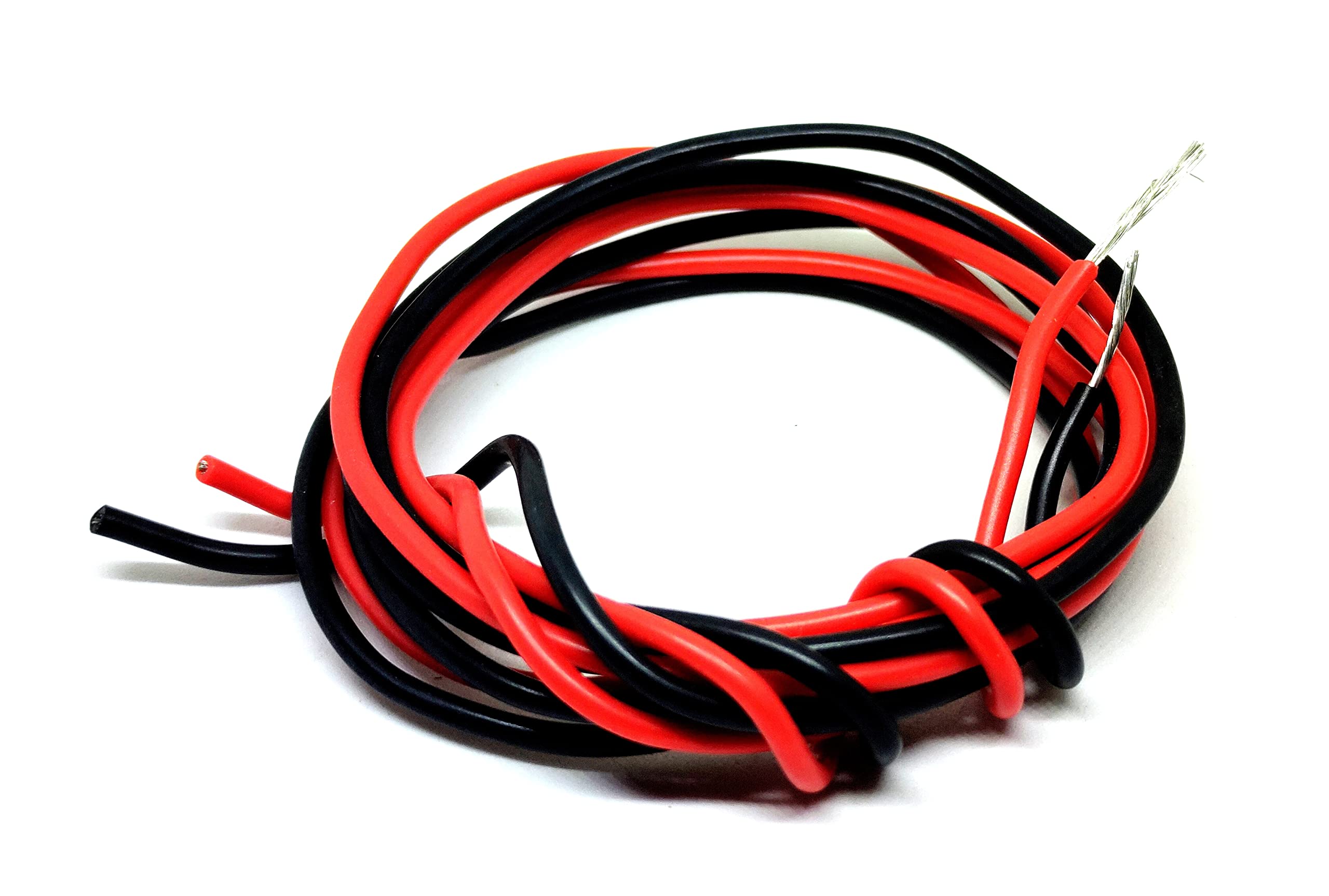 INVENTO 1mtr 20 AWG 0.5 sq.mm High Durability 12A Tinned Copper Silicone Wire Flexible Red & Black Cable 1.8mm Dia High Temperature for DIY-image-29
