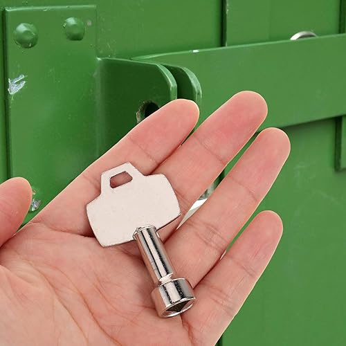 Miniatura 7 de Garneck Caja de 2 llaves para basurero para basurero para perros, papelera con llave triangular, cerradura de panel triangular, cerradura de cubo de