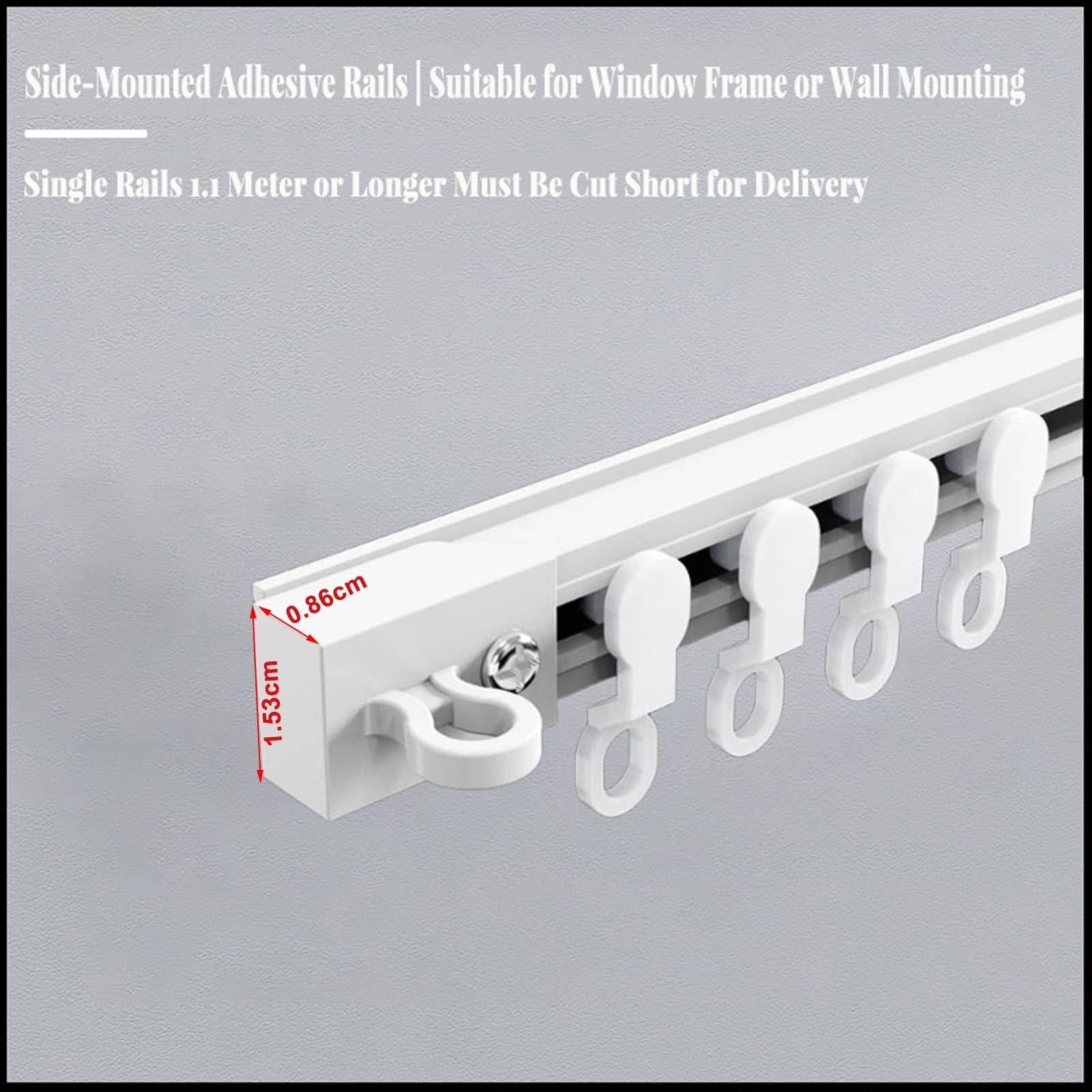 Tringle à rideau adhésive – Tringle de plafond sans perçage pour séparateur de pièce, rideaux de porte autocollants, facile à installer, 280 cm – Parfait pour la maison et le bureau
