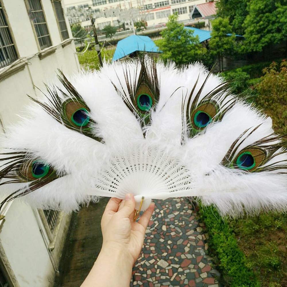 Amazon.co.jp: ACCDKAB(まこ)扇子 白孔雀羽根扇 白毛孔雀扇 バブリー Amazon.co.jp: ACCDKAB(まこ)扇子 白孔雀羽根扇 白毛孔雀扇 バブリー